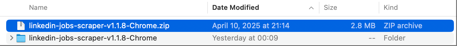 Extract files